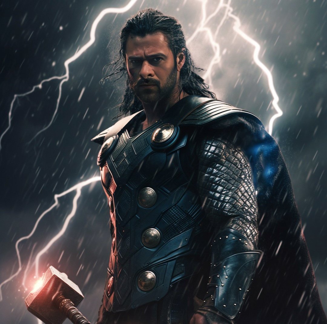 Rebel Star #Prabhas as #Thor 

AI Generated Image 👌👌