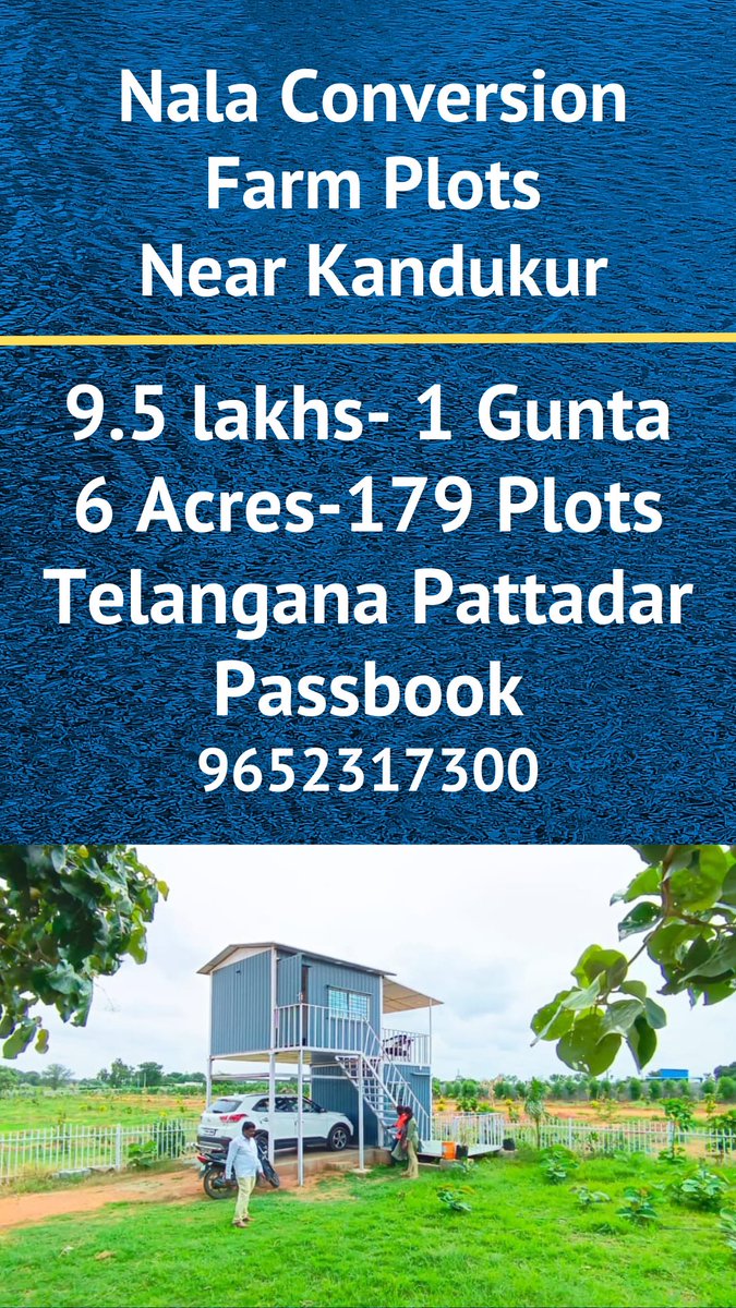 Buy Plots Near Kandukur, Srisailam Highway, Farm Lands Near Hyderabad- 096523 17300