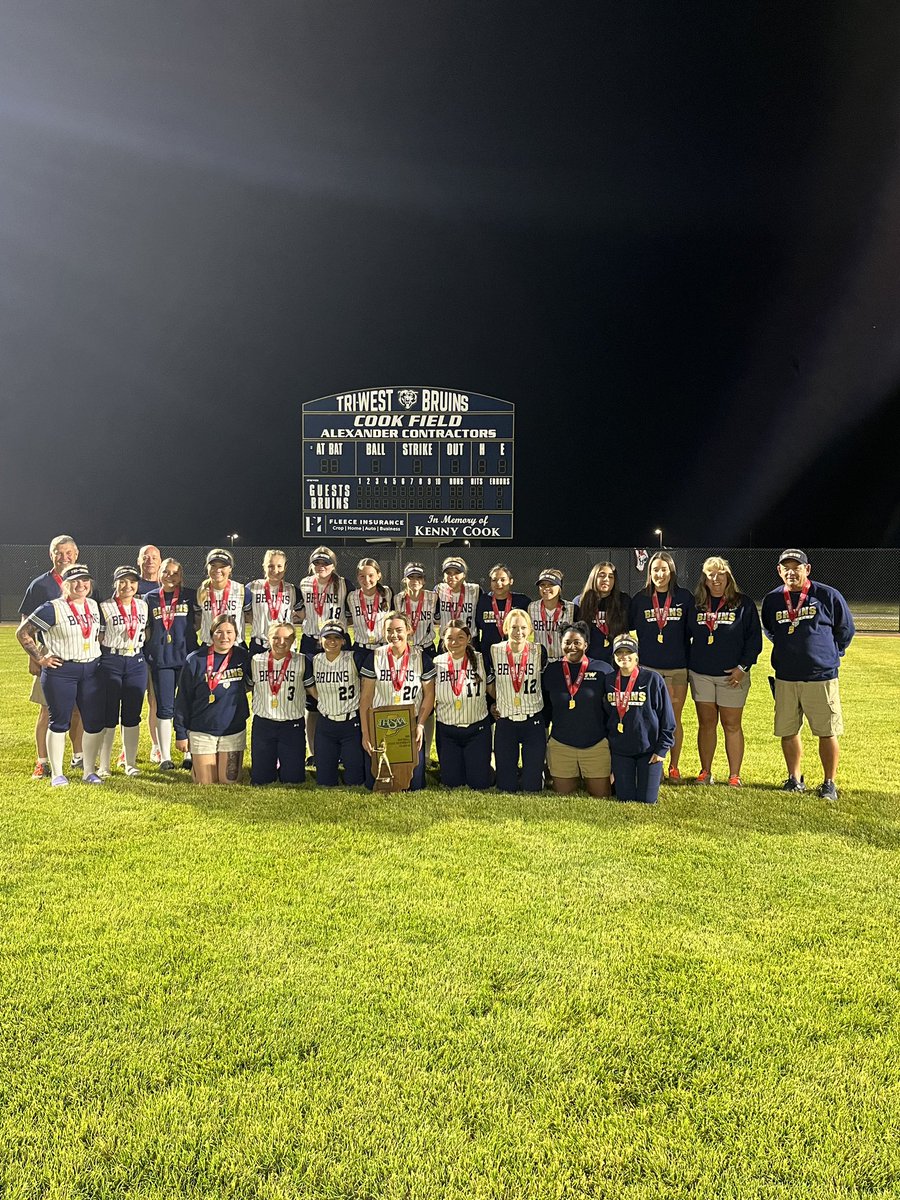 We fell a couple of runs short. Great season ladies so proud of your fight and play all year.  The memories will never fade.  Thank you to everyone at the school and community for all of your support.  You are the best and WE ARE TRI-WEST