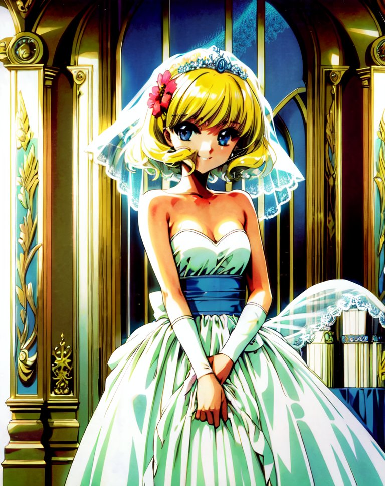 Hi, good morning, Clamp, Magic Knight Rayearth style, Bride Series Day 2. I wish you all a very amazing weekend. ^^        

#AIイラスト #AIイラス #AI美女 #stablediffusion #anime #AIart #AIArtwork #AI #aigirls #waifu #animegirl