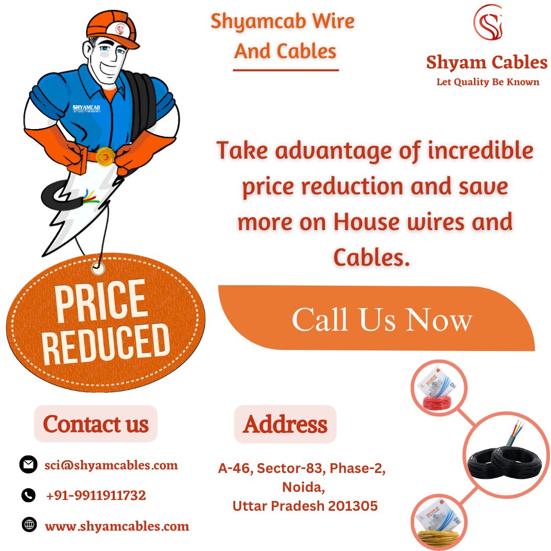 shyam_cables's tweet photo. Take advantage of incredible price reduction and save more on House wires and Cables.
#priceless #pricereduction #pricedrop #pricereduced #housewiremanufacturer #housewire #cablemanufacturer #shyamcableswires #shyamcables https://t.co/Dkw0Eh7np6