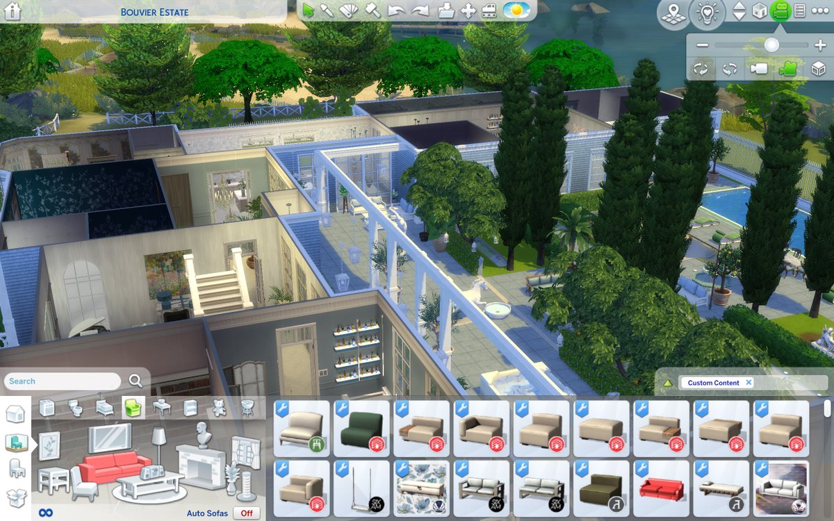 BluthIndustries's tweet image. #WIP of my newest build inspired by Jackie Bouvier’s Hamptons estate that is for sale currently and @HeyHarrie #coastalcollection. I’ve fallen in love with this pack and am so happy with how this build is coming together. #simmersdigest #ShowUsYourBuilds