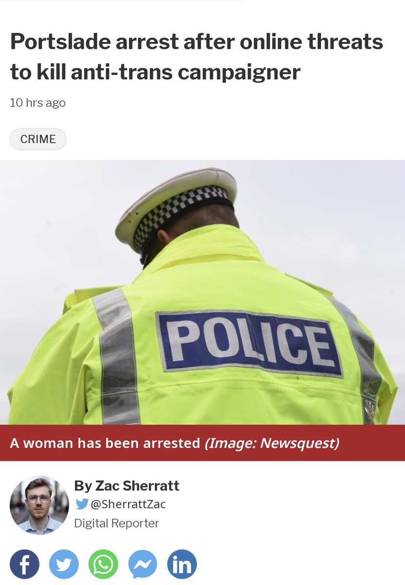 WomenReadWomen's tweet photo. This was how @BrightonArgus reported the arrest of a violent man with a criminal record who threatened women's rights campaigner Kellie Jay-Keen.

Notice how @ThePosieParker is framed as "anti-trans" and the man who said he would "rip her eyes out" is called a woman.

Even when women are threatened with violence by men, this misogynist movement requires the criminal to be portrayed as the victim - assigning women's humanity to the violent men while demonizing women who stand up for themselves.
https://t.co/WZLRB4ublj