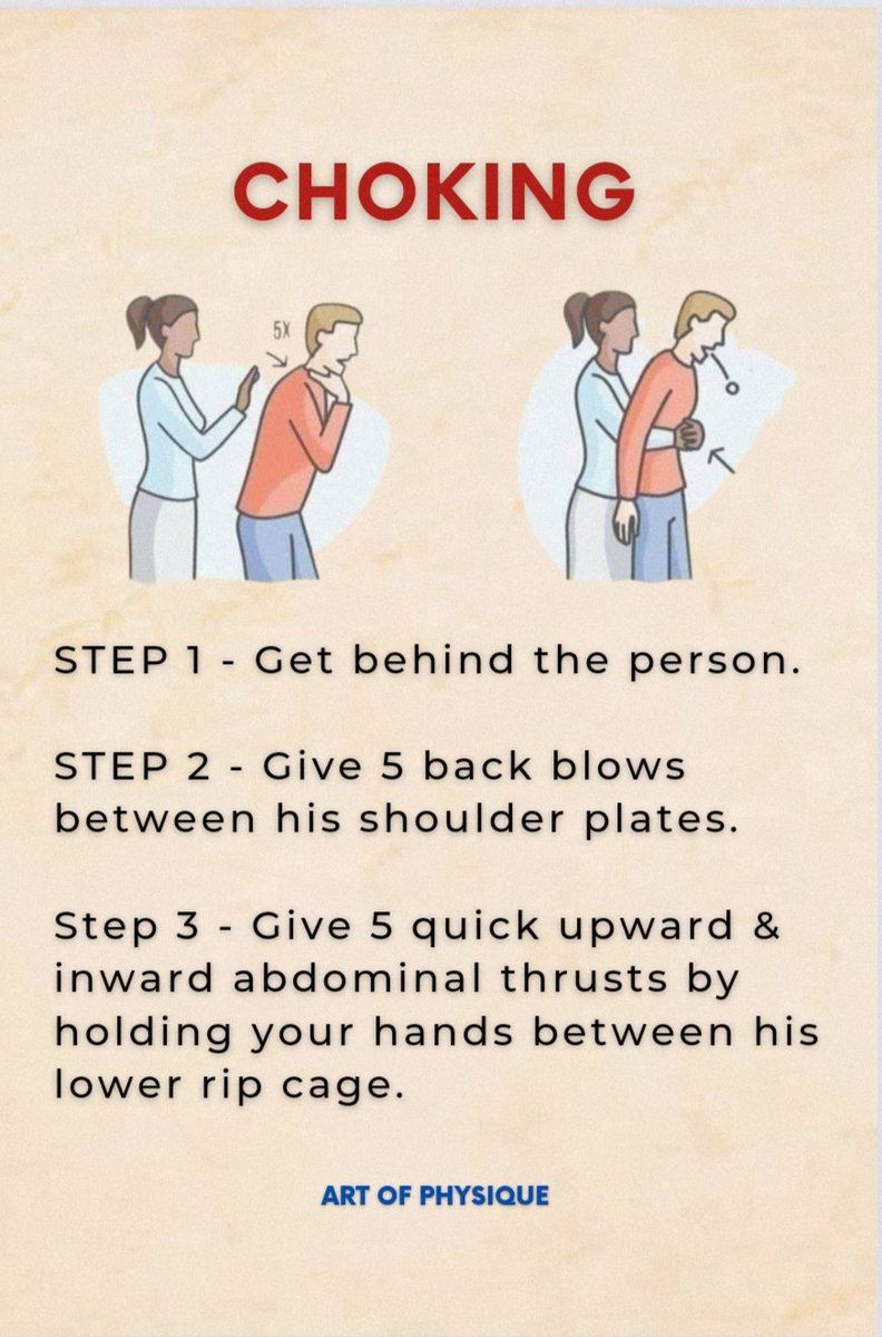 Most Common Accidents in the Home and How to Treat Them:

Thread 🧵

1. Choking