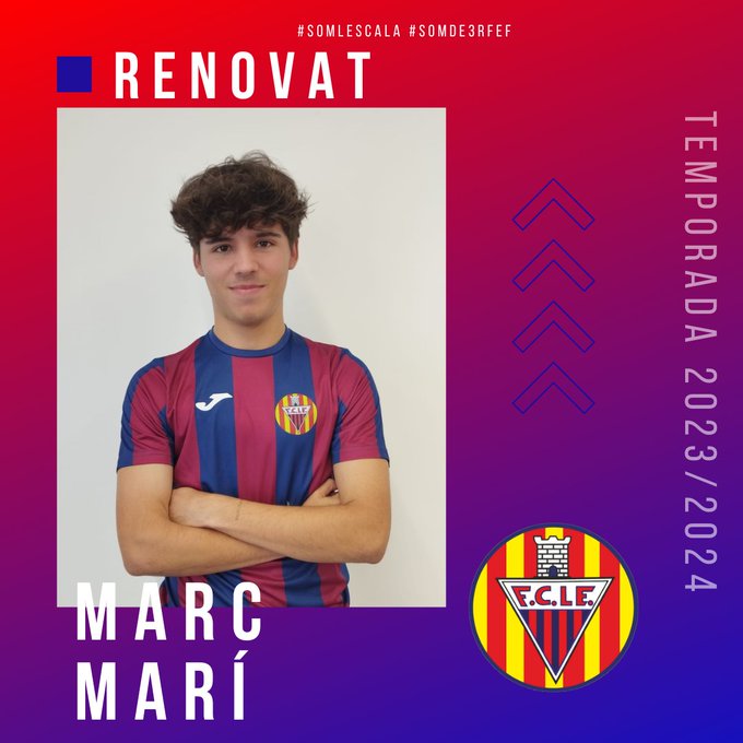 3a Divisió - Grup 5
El palafrugellenc <a href="/maaarc____11/">Marc_11</a> (20) renova amb el FC L'Escala i jugarà a 3a Divisió amb els blaugranes
#FutbolistesGironins