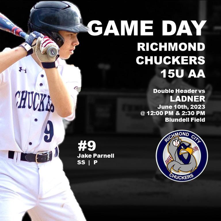 Come on out to support our 15U AAs at their double header tomorrow vs Ladner at Blundell field #RCBAChuckers