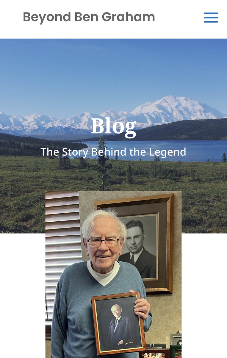 JRTDesk's tweet photo. ไม่มีอะไรครับ มาแนะนำ website (blog) https://t.co/JP7a8Ij98x สำหรับคนที่ชื่นชม Benjamin Graham... blog นี้เขียนโดยหลานสาวของ Benjamin ครับ.. รู้สึกเพิ่งเริ่มเขียนไม่นานเพิ่งปลายปี 2022 เองครับ.. 
.
โดยเล่าเกี่ยวกับปู่ Ben ในมุมอื่นๆ ที่นอกเหนือจากที่เราๆ ปกติได้อ่านหนังสือ 「Security Analysis」「The Intelligent Investor」หรือคำบอกเล่าจากพวกปู่ Warren.. 
.
และล่าสุดที่เขียน blog คือเรื่องที่หลานสาวของปู่ Ben ไปหา Warren Buffett ไม่นานมานี้ตามคำเชิญของปู่ Warren

 https://t.co/ns3kYyAw7F

เพื่อให้ไปเลือกเอกสาร, จดหมายต่างๆ ของปู่ Ben เพื่อเอาไปจัดวางใน Rare Book and Manuscript Library ของมหาวิทยาลัย Columbia..  และใน blog นี้ปู่ Warren ก็พูดถึงปู่ Ben ในมุมที่(ถ้าผมไม่เข้าใจผิด)ไม่ได้พูดออกสื่อที่ไหนมาก่อน เป็นในมุมแบบ personal มากกว่าในแง่ของเรื่องการลงทุน.. ซึ่งผมชอบประโยคนึงที่ปู่ Warren บอกว่าปู่ Ben เคยสอนว่า… 
.
『Don’t worry too much about making money. It will change how your wife lives but not how you live. You and I will still wear the same clothes and eat at the same cafeteria, so relax』😆