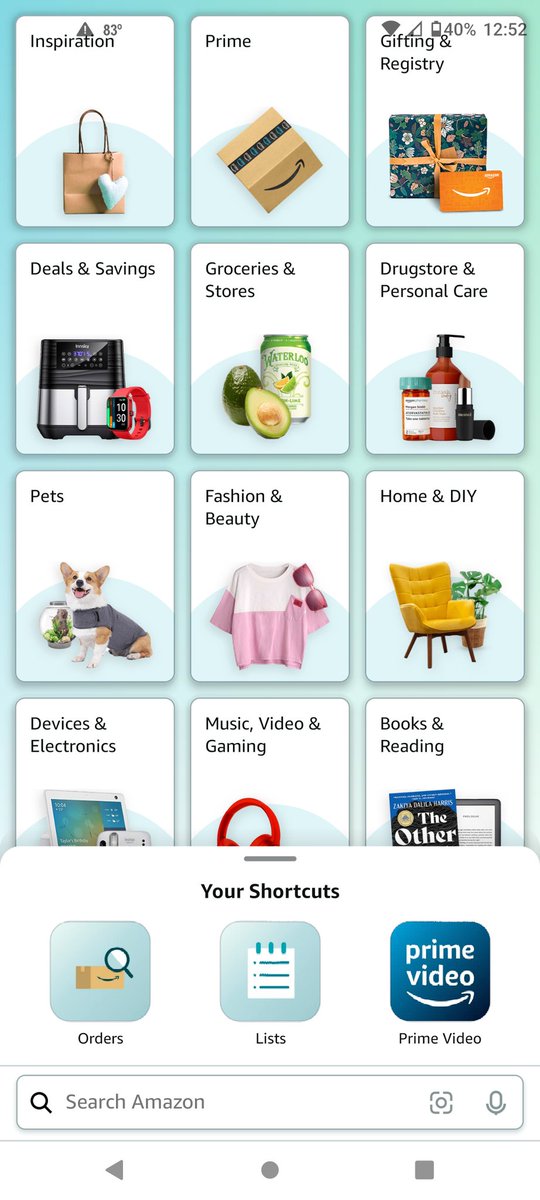 IveyCodingBJJ's tweet photo. It's so anti intuitive! Amazon...at least give me the option to put it back up there. This bottom search bar thing is horrible

@amazon #amazon #AmazonPrime #amazonapp https://t.co/H5lMa8R0am