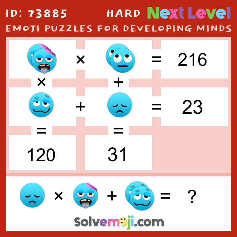 solvemoji's tweet image. Love Math? You will love our puzzles! Try this grid puzzle!

solvemoji.com
#solvemoji