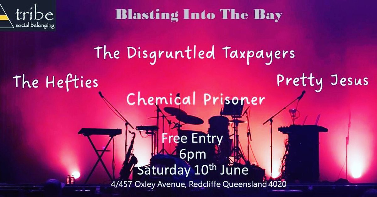Tonight at 6pm The Hefties, The Disgruntled Taxpayers, Chemical Prisoner and Pretty Jesus are Blasting Into The Bay at Tribe Clubhouse. It’s free entry so get on it!