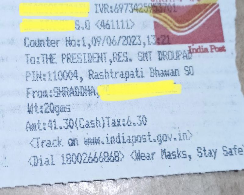 esther_joseph13's tweet photo. Warriors - Please Send Letters To @rashtrapatibhvn  And Let Her Know We Are Waiting For Justice!

We Sent Letters On Behalf Of @Shraddha_4SSR n @dark_magician52 

If You’re Unable To Send Letters… Let Us Know!!

#JusticeForSushantSinghRajput 

SSR Conspirators Rewarded https://t.co/x9bBJECRcE