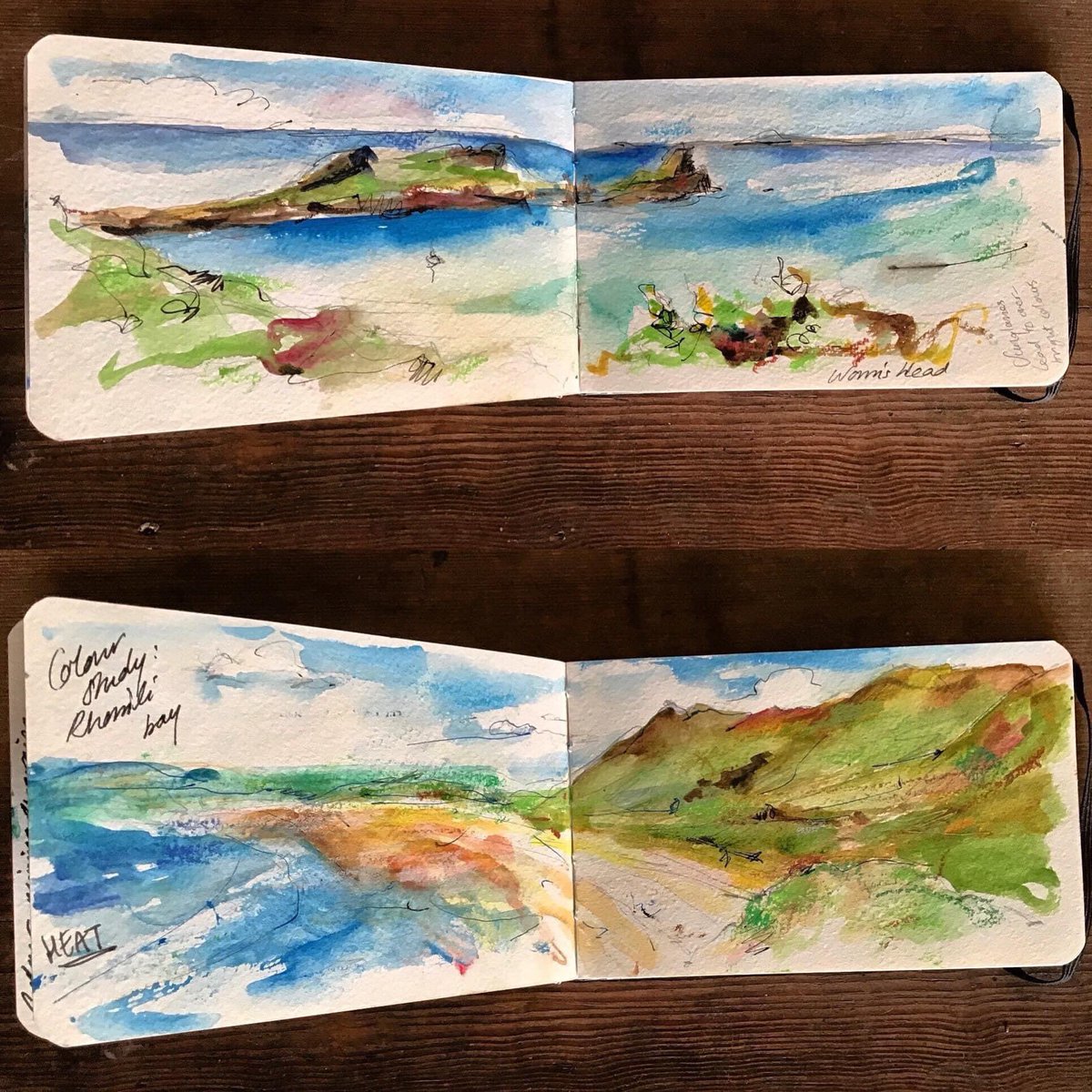 Sketches of #Rhossili Bay ☀️

#art #Welshart #Wales🏴󠁧󠁢󠁷󠁬󠁳󠁿