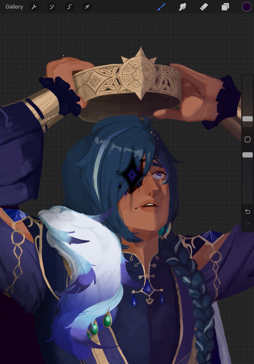 pugglerabroad's tweet photo. im working on this kaeya art that may one day be actually finished but till then have a snack #kayea #genshin #Genshin_Impact #kaeyalberich https://t.co/rJTOB2qa1K