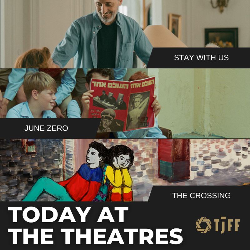 TJFFtweets's tweet photo. The day continues with a diverse afternoon of films:
🎬 STAY WITH US, Canadian Premiere
🎞 Starring Gad Elmaleh in a comedy about his own ambivalent relationship Between Judaism and Catholicism 
🖥 Available online June 13-14
🎬 JUNE ZERO, Ontario Premiere 
🎬 THE CROSSING