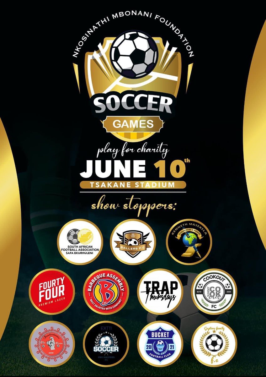 Today as Team44 we do it for a great cause, we Play for Charity. 
Come though, donate and play your part! We are who we’ve been waiting for!

📍 Tsakane Stadium! <a href="/fourtyfourlager/">FourtyFourPremiumLager</a>