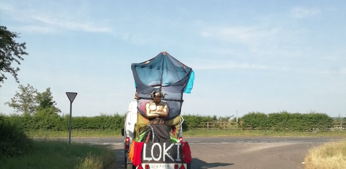 On our way!! Watch out for Loki in All His Forms! 
.
#Scotland #Loki #galaday #ScottishBorders #events #localcommunity #dumfriesandgalloway #summerfestival #summer #norse #norsegods #mischief #godofmischief #chaos #family #dayout #parade #pageant #localtraditions #LockerbieGala