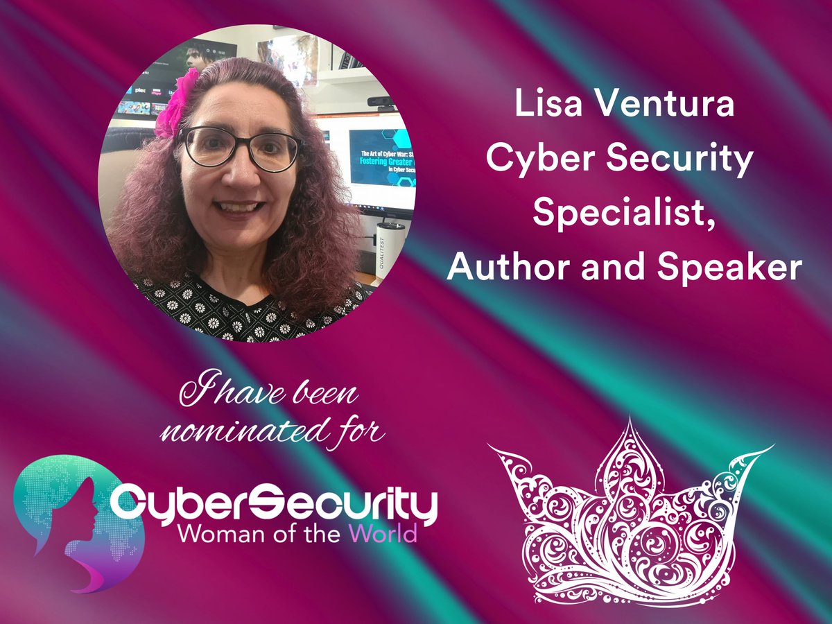 What an incredible surprise to wake up to when I checked my email and found out that I have been nominted for a Cyber Security Woman of the World award😁

Huge thanks to Carmen Marsh and everyone at <a href="/UnitedCybersec1/">United Cybersecurity Alliance</a>, and congrats to all the other nominees...you all rock 💪🎉 xx