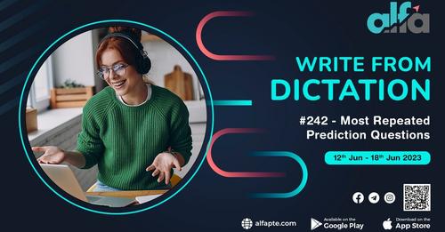 👉PTE Prediction 12th June - 18th June 2023

✅Write From Dictation | #242 Most Repeated
🔗Link: youtu.be/9iftvNOplCo

#PTETips #PTEExamPreparation #PTEMockTest #PTEOnlineCoaching #PTETest