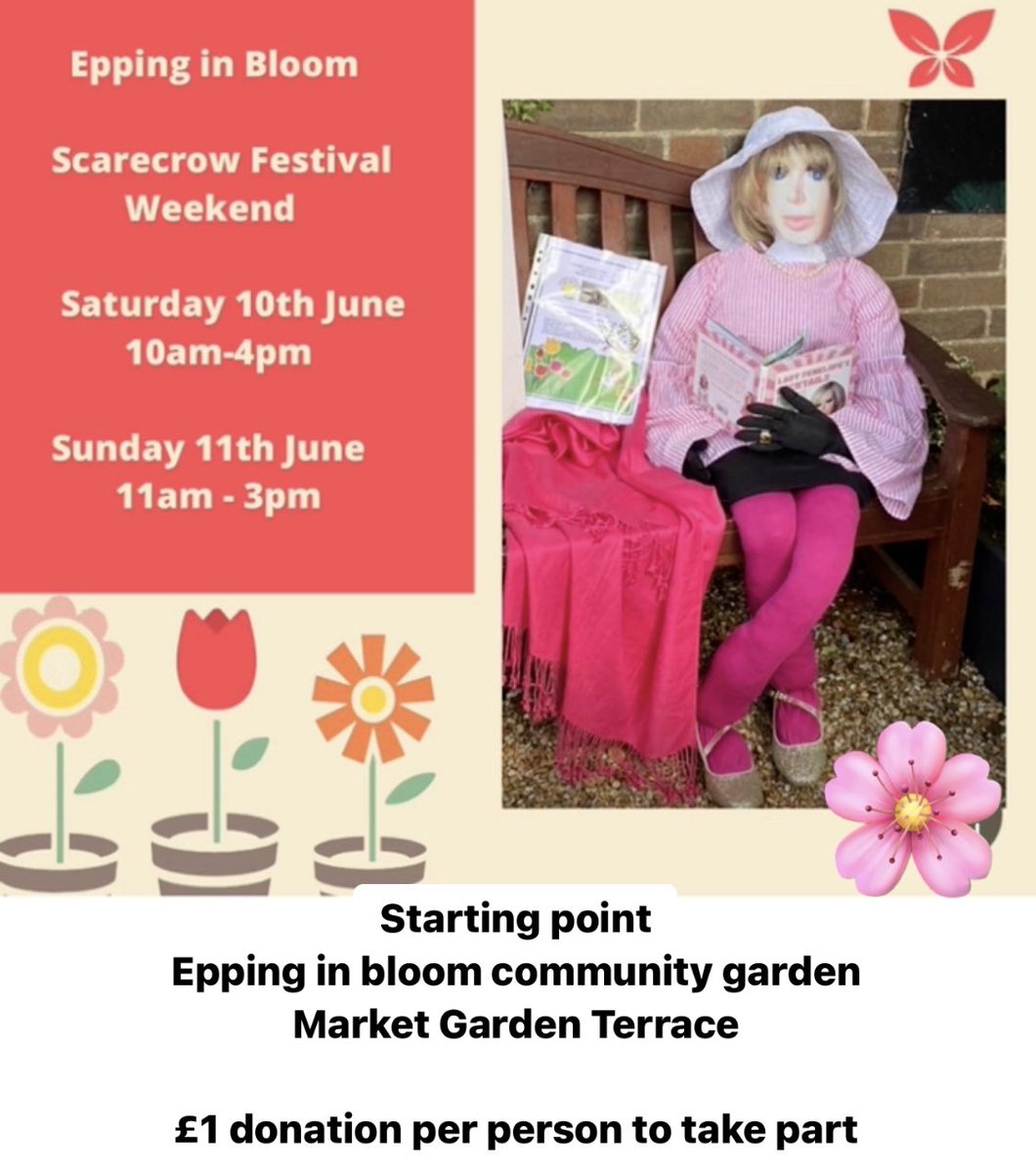 Today is the 1st day of the Epping in bloom festival.Come along and collect your maps the mayor will open the event at 10am 🌸🌱🐝#Epping #scarecrowfestival