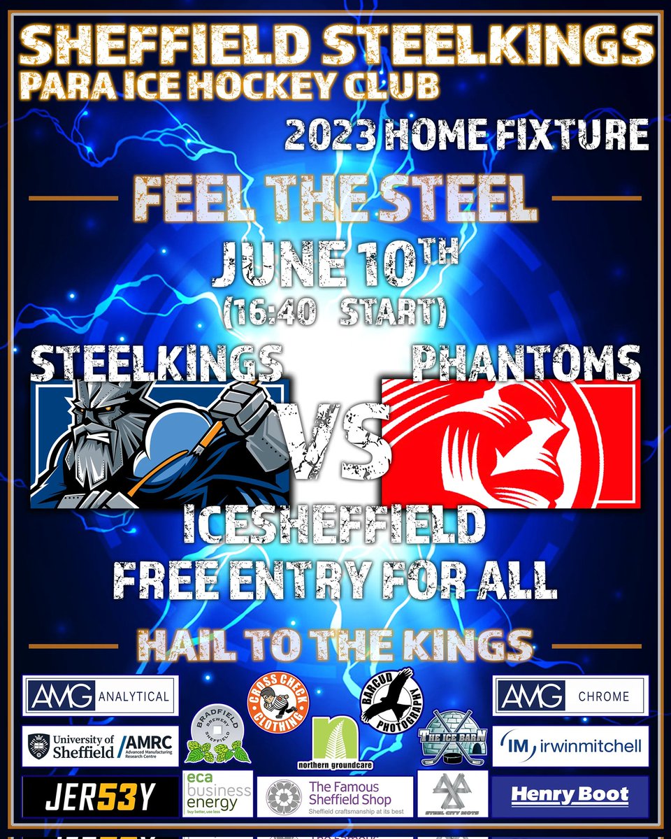 🚨 IT'S GAMEDAY 🚨

The Kings face the Phantoms today in #Sheffield and we want you to #DefendTheKingdom with us!

👑 🆚️ 👻
⏰️ - 16:40
📍- IceSheffield 
🎟 - FREE ADMISSION 

#HailToTheKings 👑  
#BPIHL2023 #ParaIceHockey #HockeyIsForEveryone #SheffieldIsSuper #HockeyFamily