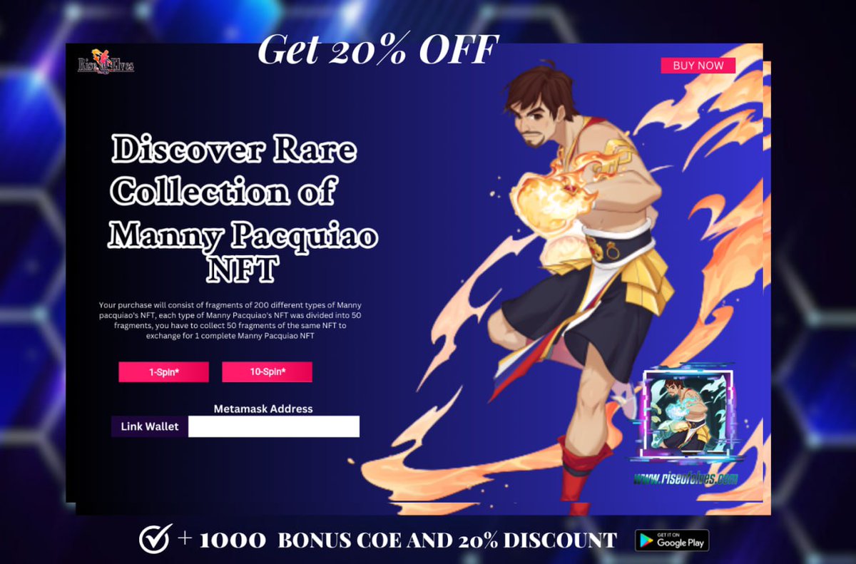 ROE_coin's tweet photo. 🔥 Unleash the power of Manny Pacquiao with your very own NFT! 🥊 Level up your adventure with his legendary One-punch knock-out ultimate skill.

💥 Send us a message to get a discount on your Manny Pacquiao NFT!

#MannyPacquiao #NFT #Crypto #WEB3 #NFT #blockchain #RiseOfElves https://t.co/6BVuNoTKrg