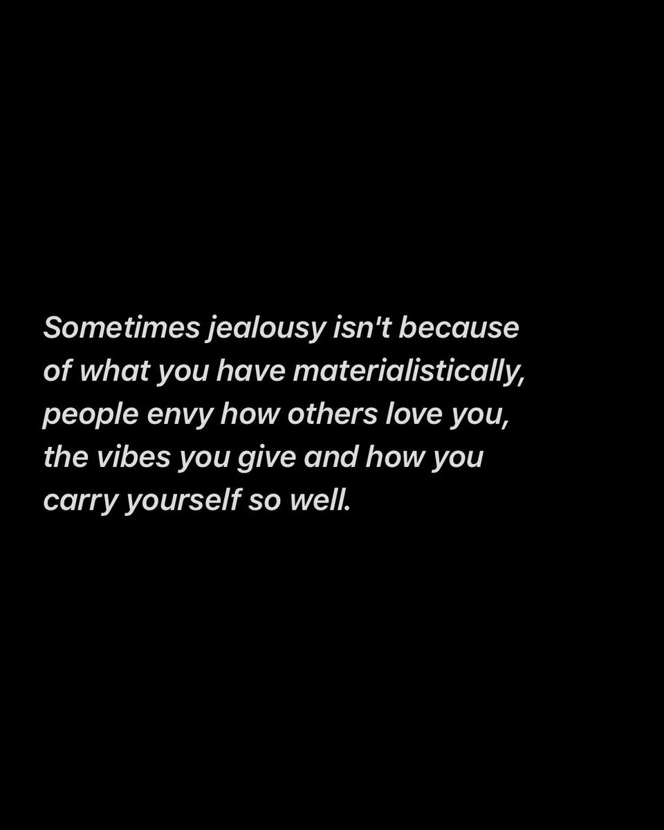 Sometimes jealousy isn't because of what you have materialistically, people envy how others love you, the vibes you give and how you carry yourself so well. #Quotes #Jealousy #Materialistic #People #Envy #Love #Vibes #GiveawayTime #Yourself #Thinkbigsundaywithmarsha