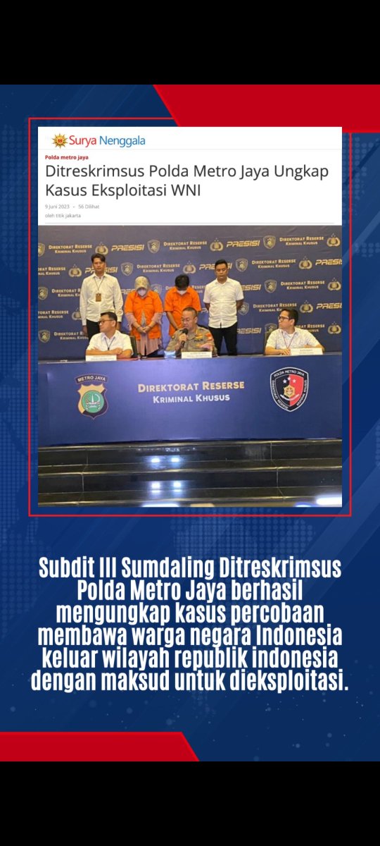 Raja24Ja's tweet photo. Kasus Tindak Pidana Penjualan Orang . #dirkrimsus #polri #polda #polres #viral https://t.co/l7URJvJosF