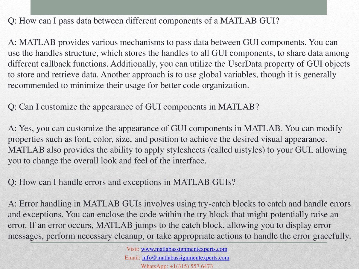 ExpertsMatlab's tweet image. Struggling with Matlab homework? Look no further! Check out matlabassignmentexperts.com for top-notch Matlab Homework Help. Get expert assistance and conquer your programming challenges today!
#matlabhomeworkhelp #university #academicsolution #studytips #studyguide #help #matlab
