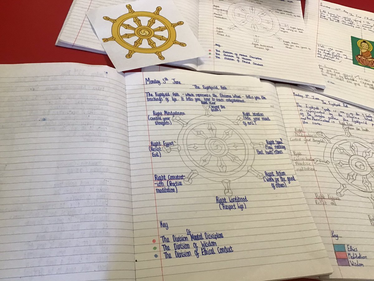 ManorPrimarySch's tweet photo. Incredibly proud of the reflective pieces of learning in 5MC , learning about one of the key principles of the Buddhist faith. 🤩🧎🏽‍♀️🌳#reflectivethinkers #persistentlearners #theeightfoldpath https://t.co/2DrRMEP32u