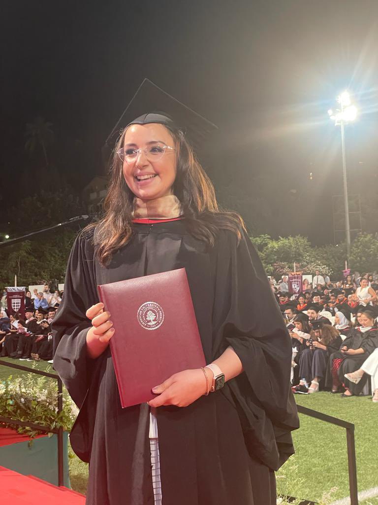 MayaRomani's tweet photo. Faculty at FM &amp; student @AUBOSB in one graduation ceremony! I’m blessed &amp; grateful to belong to @AUB_Lebanon that empowers faculty as much as it supports students!I completed my #EMBA and forever thankful to everyone who made it possible @DrFadloKhuri @ZaherDawy @yusufsidani https://t.co/PBniltqJKv