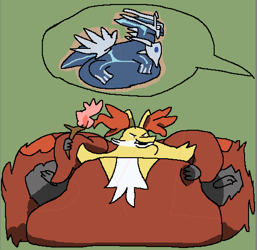 syncopatexl's tweet image. delphox day &amp;amp; dialga day, how could dialga not see this coming? the delphox&apos;s magic seems to be doing a lot of things
#DialgaDay #DelphoxDay #マフォクシーの日 #ディアルガの日