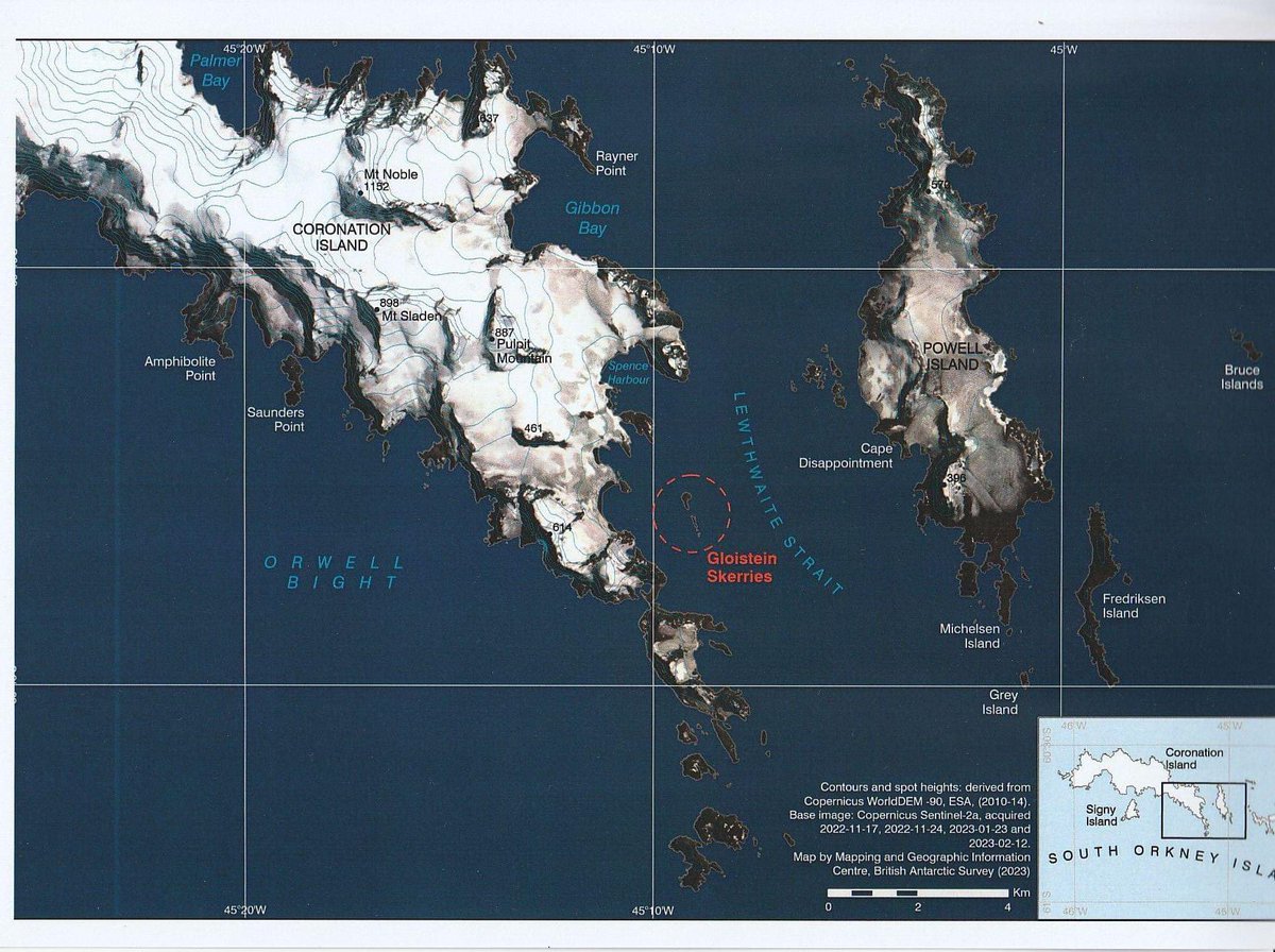 gm0hcq's tweet photo. On Wednesday I paid off the RRS Sir David Attenborough to go on leave but was rather surprised when presented with the below by Sir David Attenborough.  I now have a place name in Antarctica,  the Gloistein Skerries. Somewhat shocked and very humbled https://t.co/HMLqNEgegw