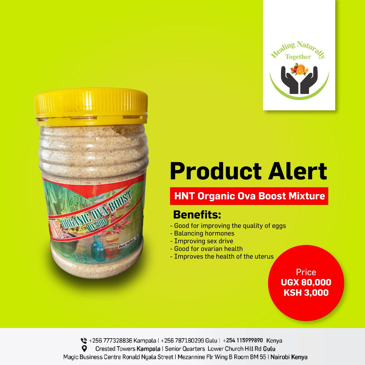 hntinternationl's tweet photo. Say Hello to Enhanced Fertility with HNT Organic Ova Boost Mixture: Your Path to Motherhood!👩‍🍼

Contact us on: +256 777328836 | +256 787180299 | +254 115999890 to place your order.

#hntinternational #naturalhealth #women #fertility #motherhood #ovaboost https://t.co/lxnaYWMvKl