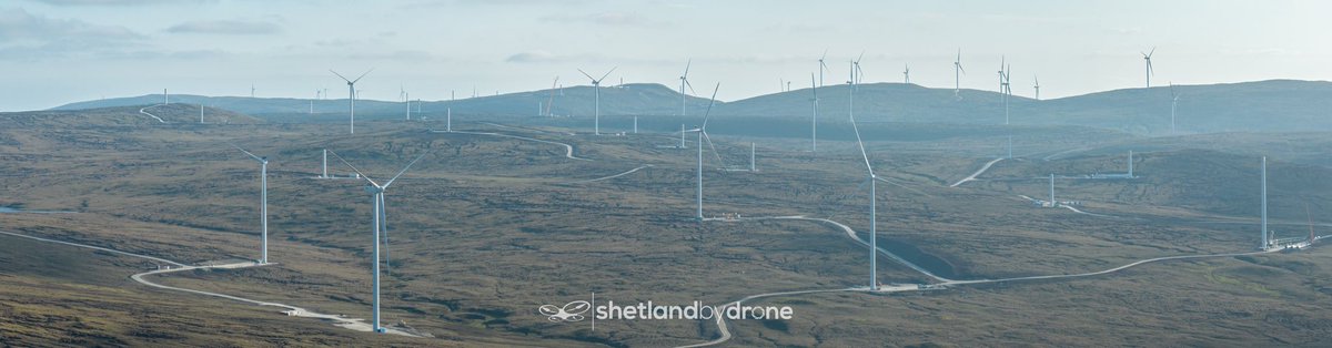 Took a tour around the windmills last night. 7x zoom from the drone although not really required. 😅 #shetland #vikingenergy #windfarm #meandmydrone #dji