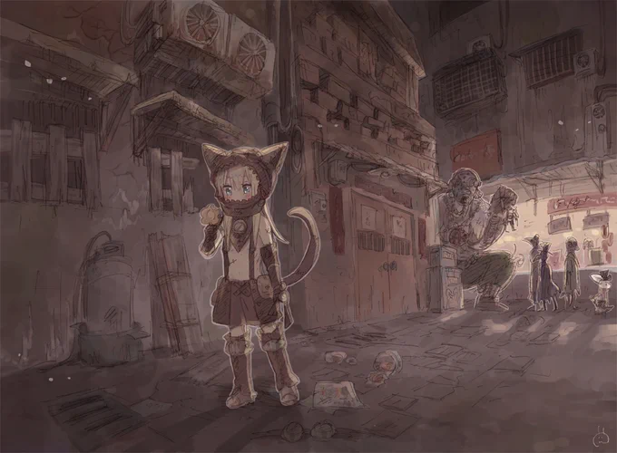 #クリエイターさんの夜っぽい作品が見たい青くない夜の絵という感じが気に入っております 