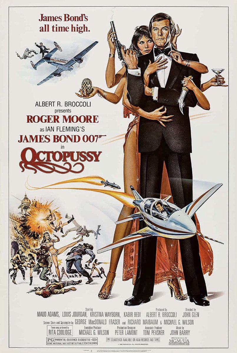 40 years ago today, the 13th James Bond film, Octopussy (1983), was released in theaters. #80s #80smovie