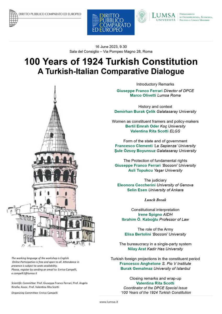 If you are interested in #Turkiye and #TurkishConstitutions, don't miss this event on the 1924 Turkish Constitution!