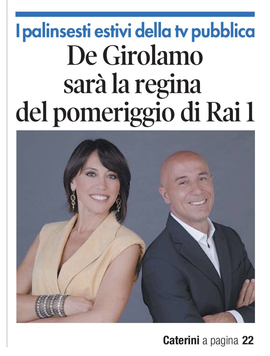 ☀️☀️☀️ 

#10GIUGNO <a href="/N_DeGirolamo/">Nunzia De Girolamo</a>