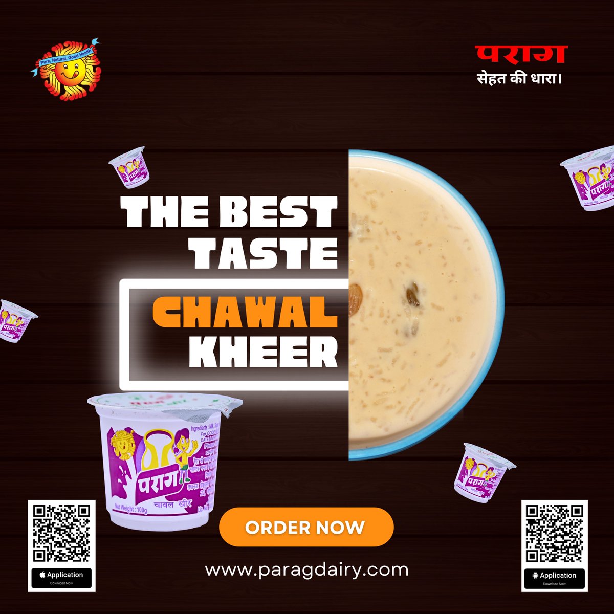 paragmilkup's tweet photo. THE BEST TASTE,
PARAG CHAWAL KHEER.

 #chawalkheer #chawalkheer🤩 #chawalkheer🥣 #chawalkheer😋😍 #chawalkheerlover #sweets #sweetshop #sweetooth #sweettreats #sweetdreams #drinks #pure #pureandhealthy #unicornspotted #TejRan #pureandhealthylife #STAYS1stWIN #trending #WTC2023 https://t.co/OloCqcwoP1