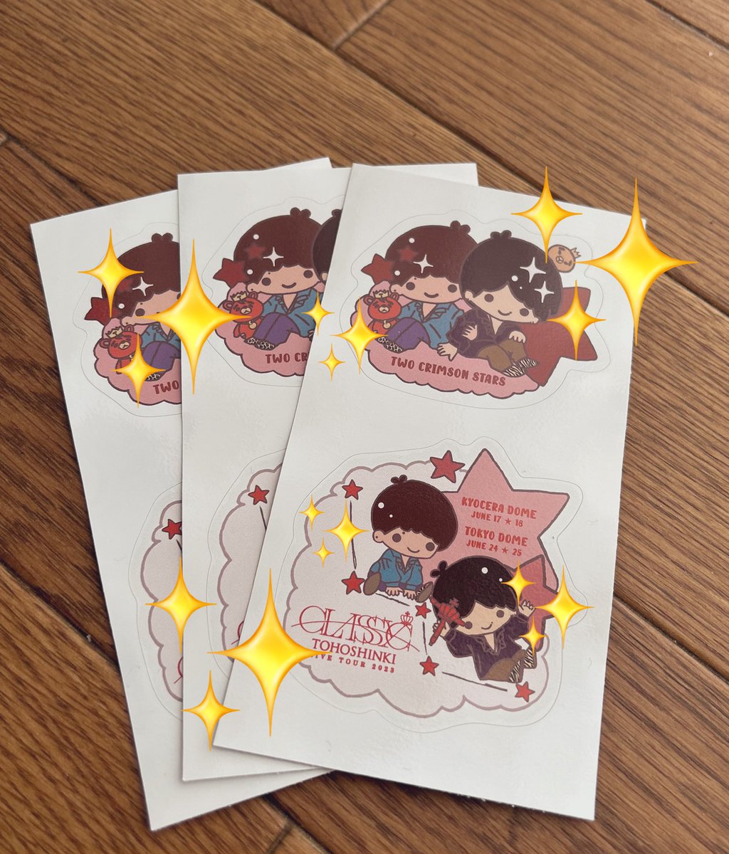 💫 Only a week left until the dome leg of CLASSYC begins! 

I decided to try something new and made these stickers, and you can come get them at the concert✌️I will be at Kyocera Day 2 and both days of Tokyo Dome ⭐️ Hope you guys like them 😭