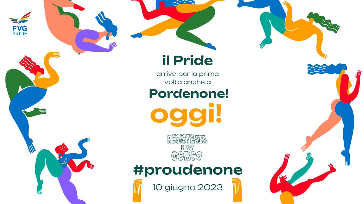 🦄🌈 E' IL NOSTRO GIORNO 🦄🌈

Vi aspettiamo al #FVGPride!
Tutte le info sulla giornata sono sul nostro sito 👉 fvgpride.it