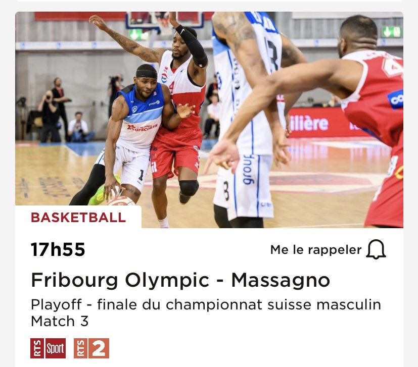 JatonFabrice's tweet photo. Pas de F1 ce week-end, mais je vous retrouve avec plaisir (avec Bryan
Colon) ce soir ร 17h55 sur RTS2 pour du basket:
3e match de la finale entre Fribourg et Massagno.
#WeAreSwissBasketball #SBLeague #RTS2 @Swiss_Basket @FribourgOlympic @SamMassagno https://t.co/xQej9mN4RN