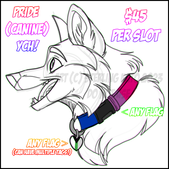 SterlingKato's tweet photo. Limited slots on this one -- as all will be hand drawn to fit the characters.
I reserve the right to deny offensive flags (MAP, Racist, Anti-LGBTQ+, etc). 

Comment if you're interested!
(I can do dragon characters as well for this one).
RT's are appreciated! https://t.co/W8yVyN535h