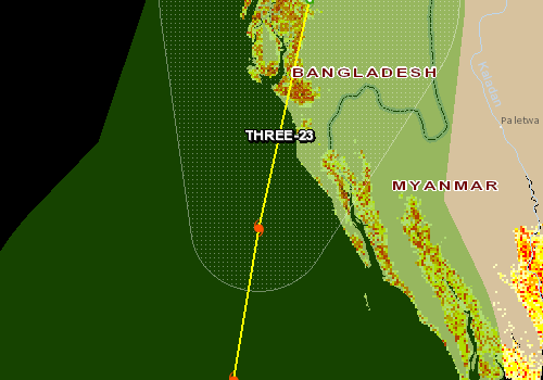 BHASKARANSHIVAR's tweet photo. #Cyclone #BayofBengal #Myanmar #THREE23 #Bangladesh, #Myanmar, #India Maximum wind speed74 km/h Tropical storm https://t.co/AtzIxVN5ol