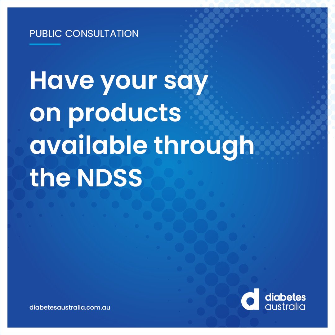 Have your say on the subsidised products available through the NDSS.

This public consultation process is an important opportunity for people living with diabetes to provide feedback about the current range of products and what's important in the future. hubs.li/Q01T1vbn0