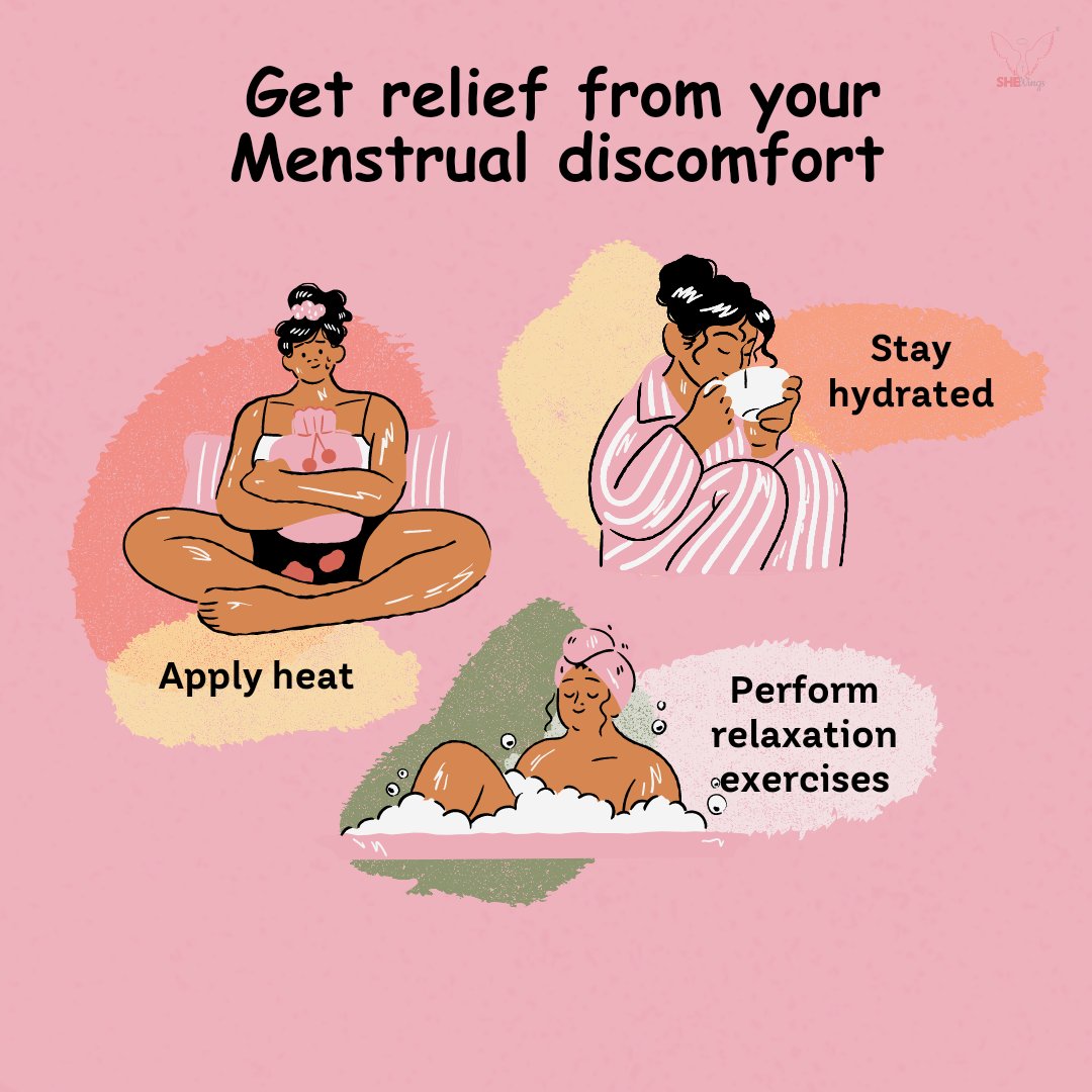 theshewings's tweet image. "Say goodbye to menstrual discomfort and hello to relief! 💪 Discover effective solutions that help you conquer those tough days.🌸
.
.
.
#Shewing #PeriodRelief #MenstrualComfort #SelfCare #Empowerment #WomenHealth #PainFreePeriods #Natural #Wellness #PeriodPositive #FeelGood