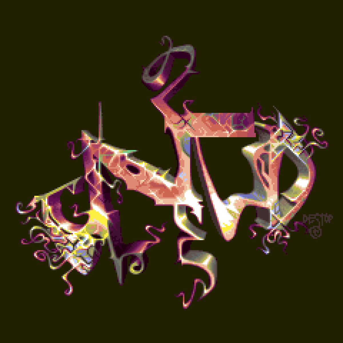 MastersPixelArt's tweet photo. Presenting the cool #pixelartist Destop 🇫🇮 #oldskool #demoscene logo #pixelart ⭐️ We're proud to feature your art in #themastersofpixelart vol 1 🧡💜💛Order &amp; more info >> https://t.co/65qJMXgyfy 🌍 worldwide shipping - #logos #graffiti #retrostyle #graphicdesign https://t.co/Tu5QH1SzSm
