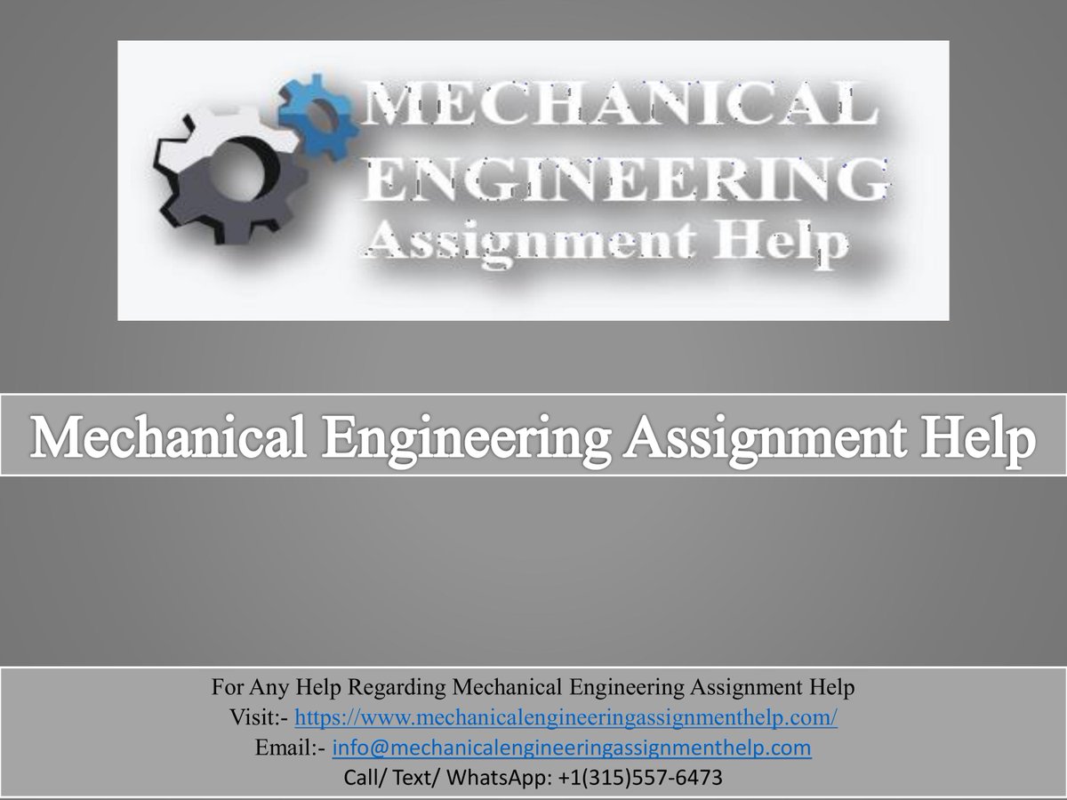 HelpMechanical's tweet image. Mechanical Engineering Assignment Help
We provide the best Mechanical Engineering Assignment Help, and we guarantee that the clients get the highest score.
Visit: bit.ly/43vYTw5
#mechanicalengineeringassignment #educationalwebsite #education #assignment #assignmenthelp