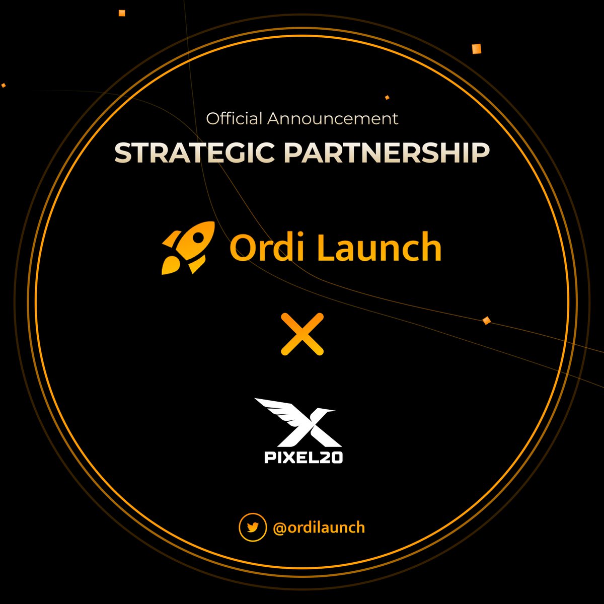 Exciting news!🎉 

We're teaming up with <a href="/Pixel20BTC/">Pixel20 🦜🟧</a> to launch the first #GameFi NFT on #BRC20, paving the way for the true core of #NFTs. 

Let's build the future together! 🚀🛠️🔗

#BRC20 #Ordinals #Ordilaunch $ORLA