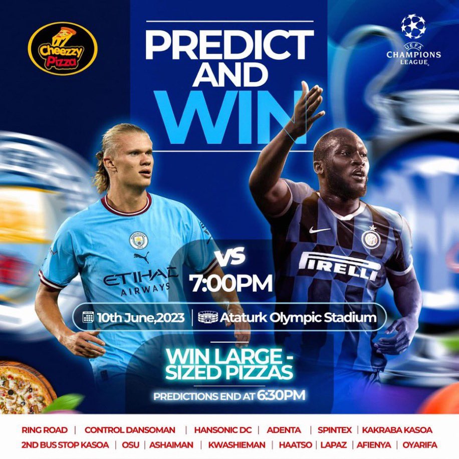 woprikraadodo's tweet photo. Donโt be left out in the giveaway. Predict some #CheezyPredict๐ https://t.co/XeWD5WWWqO